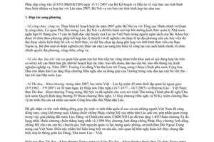 Công văn  3461/BNV-HTQT  báo cáo tình hình hợp tác với Lào  2007