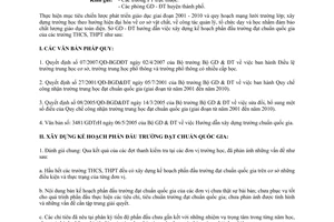 Công văn 444/GDTrH xây dựng kế hoạch phấn đấu trường đạt chuẩn Quốc gia