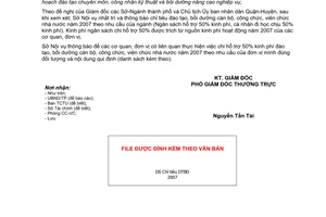 Công văn 1585/SNV-CCVC chỉ tiêu đào tạo, bồi dưỡng cán bộ, công chức, viên chức nhà nước 2007