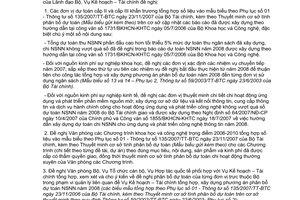 Công văn  3140/BKHCN-KHTC  xây dựng phương án phân bổ và giao dự toán NSNN  2008