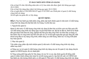 Quyết định 73/2007/QĐ-UBND phân công, phân cấp trách nhiệm quản lý nhà nước