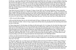 Chỉ thị 06/2007/CT-NHNN đảm bảo khả năng thanh toán kiểm soát tổng phương tiện thanh toán