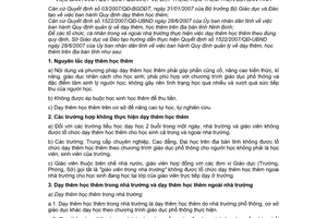 Hướng dẫn 1350/HD-SGD&ĐT thực hiện Quyết định 1522/2007/QĐ-UBND