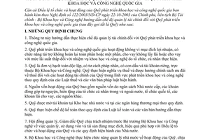 Thông tư liên tịch 129/2007/TTLT/BTC-BKHCN  hướng dẫn thực hiện chế độ quản lý tài chính đối với Quỹ phát triển khoa học và công nghệ quốc gia