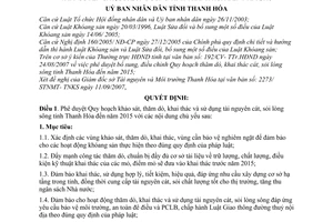 Quyết định 3350/2007/QĐ-UBND phê duyệt quy hoạch khảo sát, thăm dò, khai thác sử dụng tài nguyên cát sỏi lòng sông tỉnh Thanh Hóa đến năm 2015