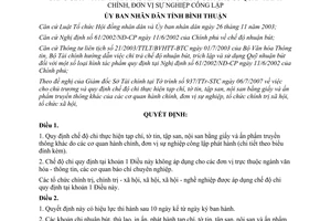 Quyết định 68/2007/QĐ-UBND chi thực hiện tạp chí ấn phẩm truyền thông Bình Thuận