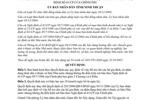 Quyết định 285/2007/QĐ-UBND hỗ trợ thuê nhà ở thuộc sở hữu nhà nước Ninh Thuận