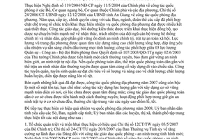 Chỉ thị 21/2007/CT-UBND công tác quốc phòng địa phương năm 2008