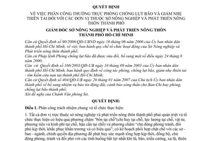 Quyết định 424/QĐ-SNN-VP phân công thường trực phòng chống lụt bão giảm nhẹ thiên tai sở nông nghiệp phát triển nông thôn