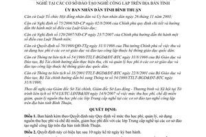 Quyết định 73/2007/QĐ-UBND học phí sử dụng nguồn thu học phí Trung cấp nghề