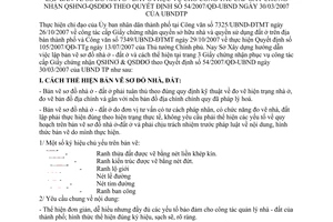 Hướng dẫn 9021/SXD-CCQND lập bản vẽ sơ đồ nhà đất ở phục vụ cấp gấy chứng nhận QSHNƠ-QSDĐƠ