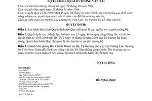 Quyết định 55/2007/QĐ-BGTVT Quy chế quản lý đào tạo lái xe cơ giới đường bộ