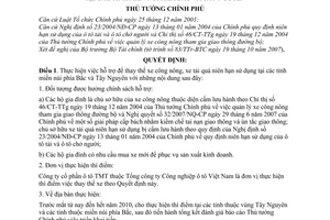 Quyết định 1491/QĐ-TTg hỗ trợ thay thế xe công nông, xe tải quá niên hạn sử dụng tỉnh miền núi phía Bắc Tây Nguyên