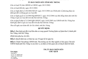 Quyết định 28/2007/QĐ-UBND giá đất ở tại Khu dân cư xung quanh Trường Quân sự