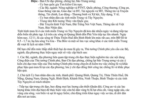 Công điện 1704/CĐ-TTg hạn chế đến mức thấp nhất thiệt hại mưa lũ miền Trung Tây Nguyên