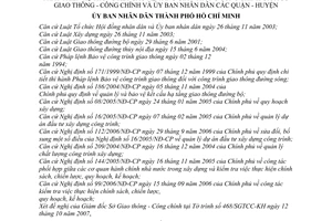 Quyết định 131/2007/QĐ-UBND Quy chế phối hợp quản lý, bảo trì, khai thác, nâng cấp phát triển hệ thống kết cấu hạ tầng giao thông công chính