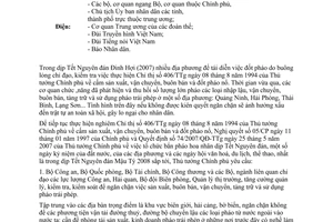 Công điện 1721/CĐ-TTg cấm sản xuất, vận chuyển, buôn bán đốt pháo nổ dịp Tết Nguyên đán Mậu Tý 2008