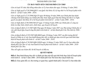 Quyết định 35/2007/QĐ-UBND khung theo dõi đánh giá dựa trên kết quả tình hình