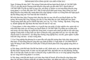 Chỉ thị 02/2007/CT-BCT triển khai thực hiện quyết định 136/2007/QĐ-TTg phê duyệt chương trình khuyến công Quốc gia đến năm 2012