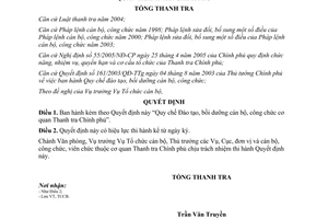 Quyết định 2445/2007/QĐ-TTCP Quy chế Đào tạo, bồi dưỡng cán bộ, công chức