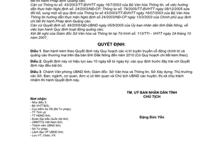 Quyết định 20/2007/QĐ-UBND phê duyệt Quy hoạch vị trí tuyên truyền cổ động chính trị quảng cáo thương mại tỉnh Đăk Nông đến năm 2010