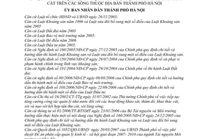 Quyết định 133/2007/QĐ-UBND Quy định quản lý hoạt động thăm dò, khai thác cát trên sông thành phồ Hà Nội