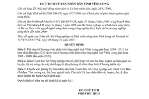 Quyết định 2388/QĐ-UBND năm 2007 phê duyệt Chương trình phát triển làng nghề