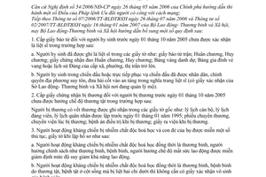 Thông tư 25/2007/TT-BLĐTBXH hướng dẫn bổ sung thực hiện ưu đãi người có công cách mạng