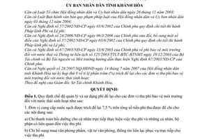 Quyết định 75/2007/QĐ-UBND chế độ quản lý sử dụng phí