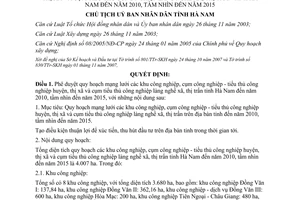 Quyết định 1421/QĐ-UBND năm 2007 quy hoạch mạng lưới khu công nghiệp Hà Nam