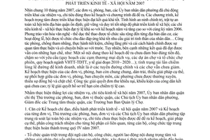 Chỉ thị 08/2007/CT-UBND tập trung giải pháp thực hiện thắng lợi mục tiêu, nhiệm vụ phát triển kinh tế xã hội năm 2007