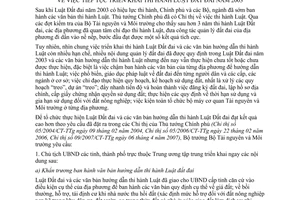 Chỉ thị 02/CT-BTNMT tiếp tục triển khai thi hành Luật Đất đai năm 2003