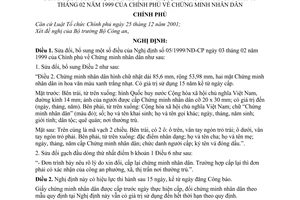 Nghị định 170/2007/NĐ-CP chứng minh nhân dân sửa đổi Nghị định 05/1999/NĐ-CP