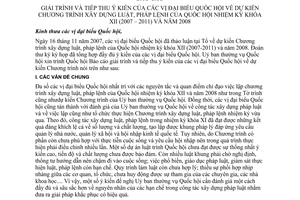 Báo cáo 84/BC-UBTVQH12 giải trình tiếp thu ý kiến đại biểu quốc hội dự kiến chương trình xây dựng luật, pháp lệnh Quốc hội khóa XII