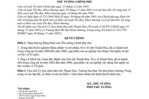 Quyết định 1581/QĐ-TTg tặng thưởng bằng khen Thủ tướng Chính phủ