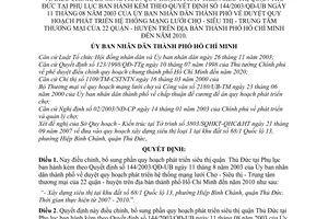 Quyết định 132/2007/QĐ-UBND phát triển mạng lưới chợ siêu thị trung tâm thương mại 22 quận huyện thành phố Hồ Chí Minh hướng dẫn 144/2003/QĐ-UBND