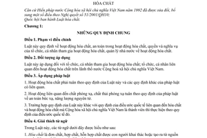 Luật hóa chất 2007 06/2007/QH12