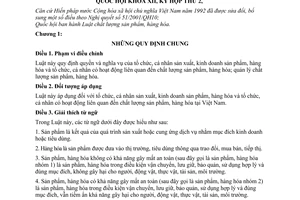 Luật chất lượng sản phẩm, hàng hóa 2007 05/2007/QH12