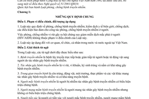 Luật phòng, chống bệnh truyền nhiễm 2007 03/2007/QH12