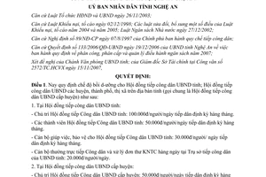 Quyết định 135/2007/QĐ-UBND chế độ bồi dưỡng cho Hội đồng tiếp công dân Nghệ An