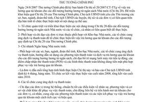 Chỉ thị 17/CT-UBND trả lương qua tài khoản đối tượng hưởng lương Ngân sách Nhà nước Chỉ thị 20/2007/CT-TTg