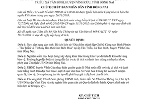 Quyết định 224/QĐ-UBND năm 2007 xếp hạng di tích lịch sử Địa điểm thành lập