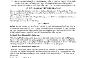 Quyết định 64/2007/QĐ-UBND sửa đổi trách nhiệm và cơ chế phối hợp giữa các cơ quan chức năng xử lý vi phạm trật tự xây dựng