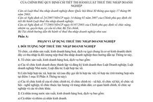 Thông tư 134/2007/TT-BTC hướng dẫn thi hành Nghị định 24/2007/NĐ-CP Luật Thuế thu nhập doanh nghiệp