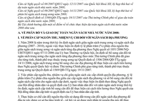 Thông tư 135/2007/TT-BTC hướng dẫn tổ chức thực hiện dự toán ngân sách nhà nước năm 2008