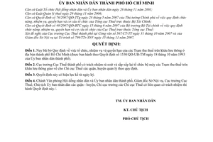 Quyết định 5303/QĐ-UBND bãi bỏ Quy định tổ chức nhiệm vụ quyền hạn Trạm thu thuế khâu lưu thông thành phố Hồ Chí Minh