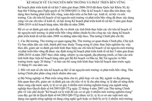 Chỉ thị 26/2007/CT-TTg theo dõi, giám sát đánh giá tình hình thực hiện chỉ tiêu kế hoạch tài nguyênmôi trường phát triển bền vững