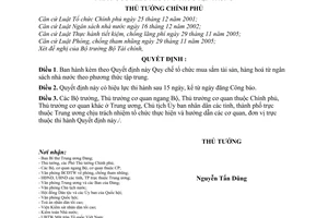 Quyết định 179/2007/QĐ-TTg Quy chế tổ chức mua sắm tài sản, hàng hoá ngân sách nhà nước phương thức tập trung