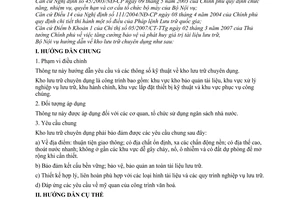 Thông tư 09/2007/TT-BNV hướng dẫn kho lưu trữ chuyên dụng