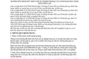 Thông tư liên tịch 71/2007/TTLT-BGDĐT-BNV hướng dẫn định mức biên chế sự nghiệp trong các cơ sở giáo dục mầm non công lập